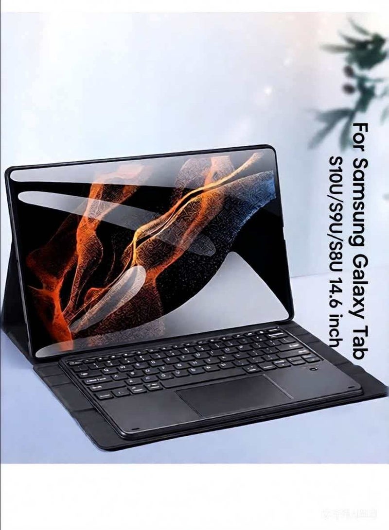 دوكس دوتشيز حافظة لوحة مفاتيح متوافقة مع Galaxy Tab S10 Ultra/S9 Ultra/S8 Ultra مقاس 14.6 بوصة 2023، لوحة مفاتيح ذكية لاسلكية قابلة للفصل مع غطاء واقٍ - Image 1